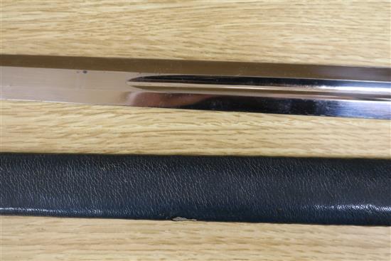 A WWII Luftwaffe officers sword, blade marked SMF Solingen